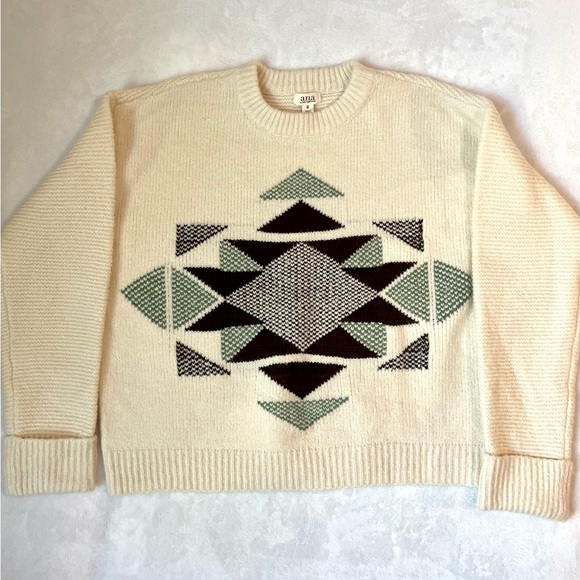 a.n.a Southwest Long Sleeve Crew Warm Casual Pull Over Sweater, Size M. MSRP$50 - Picture 1 of 7